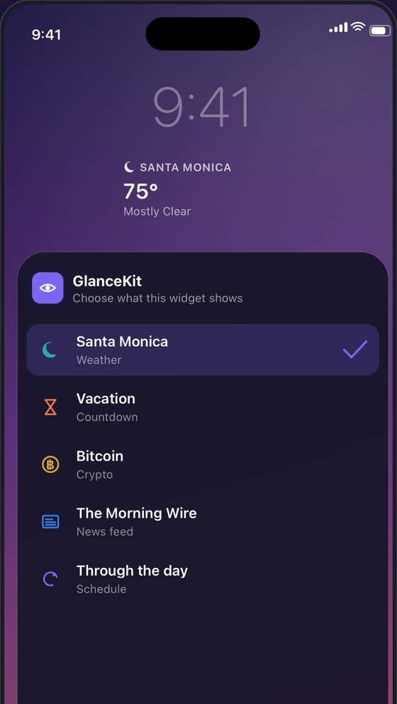 Choosing which LockInfo a placed widget shows